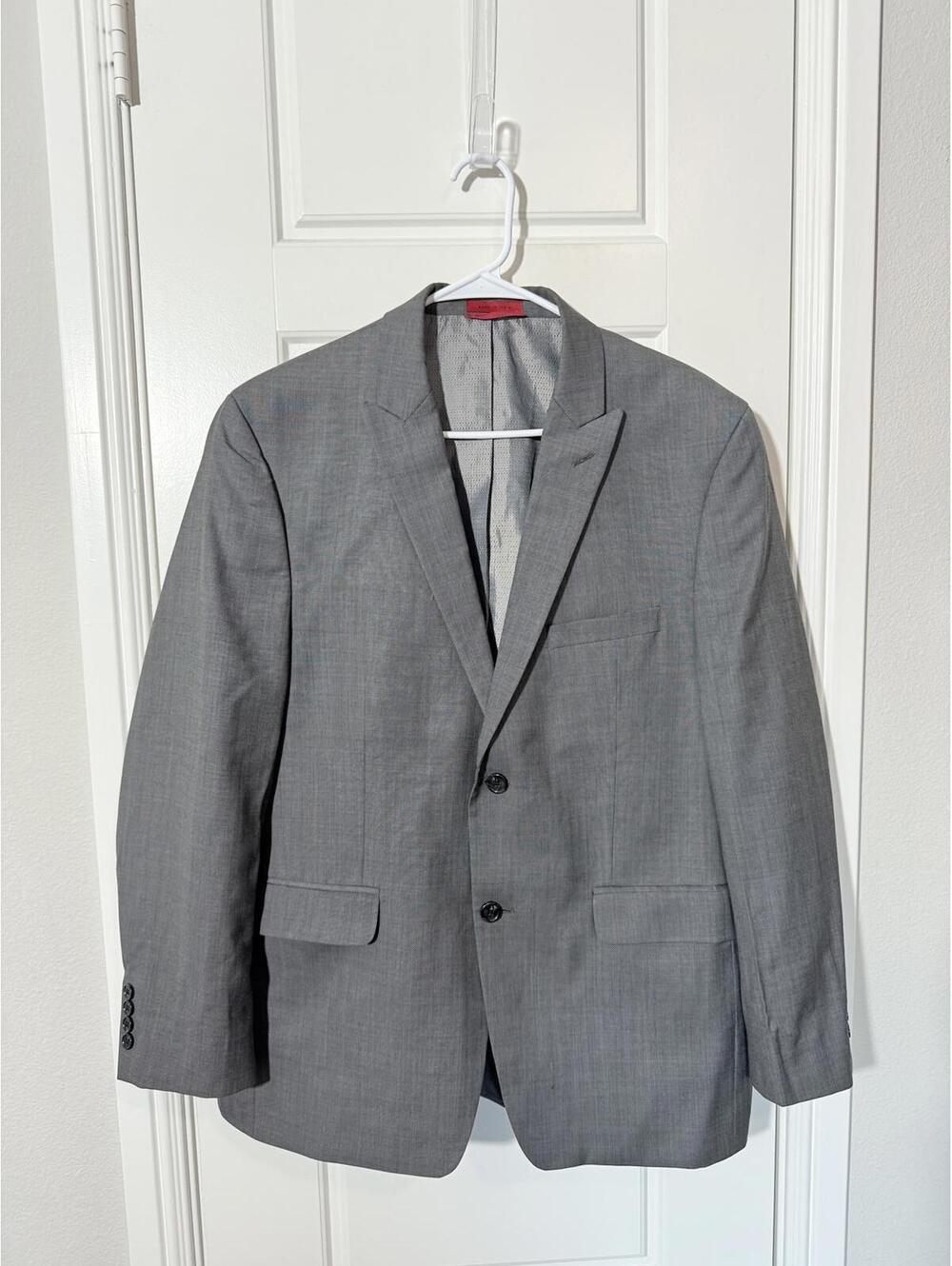 ALFANI Suits for Men Size Large 42S Gray 100% Wool Blazer M116